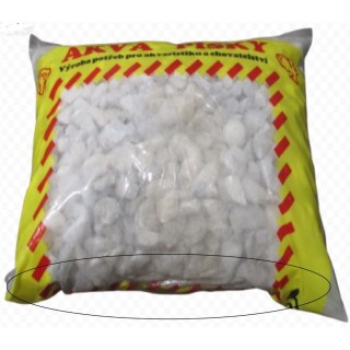 Poškozený Akvarijní štěrk č.3 Lhota 3kg bílý hrubý/1ks